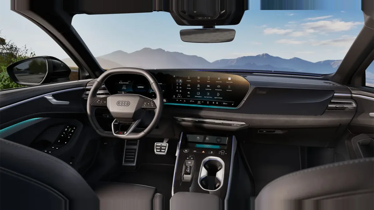 Audi A6 TDI 150kW (204CV) S Tronic Black Line en renting en Barcelona — Delantera