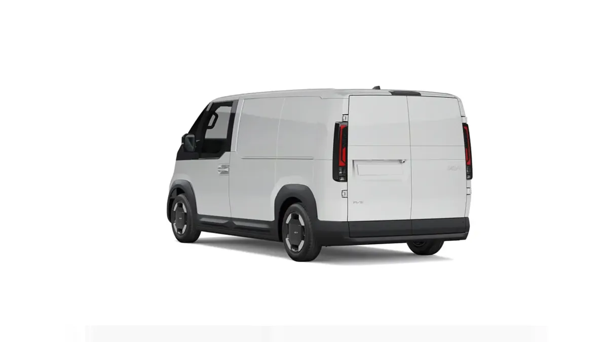 Kia PV5 Cargo L2H1 LR Essential en renting en Barcelona — Trasera