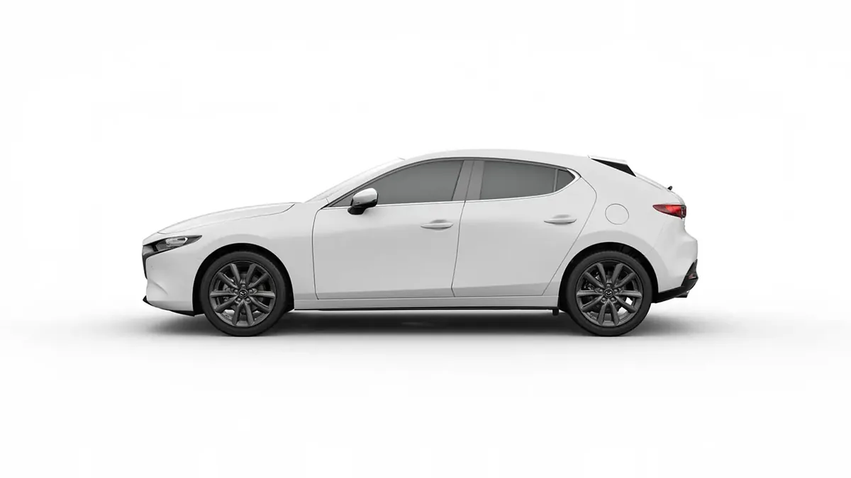 Mazda 3 2.5L e-Skyactiv G MHEV 140CV 6MT Prime-Line en renting en Barcelona — Lateral