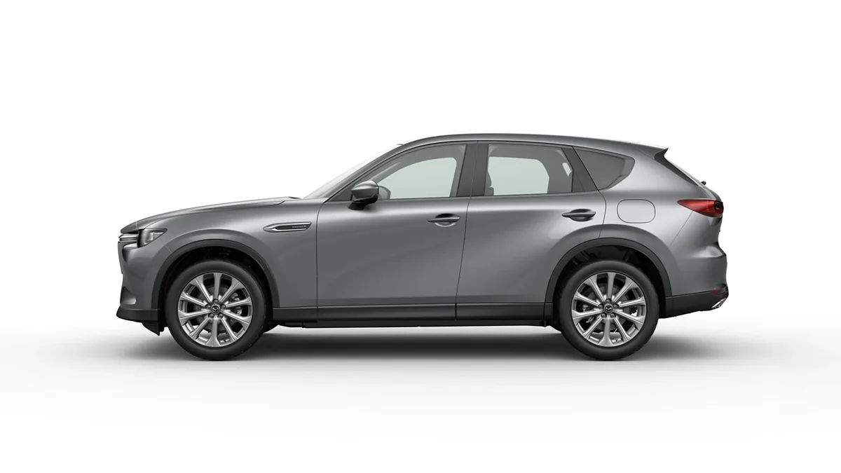 Mazda CX-60 e-Skyactiv D MHEV 8AT RWD Exclusive-Line en renting en Barcelona — Lateral