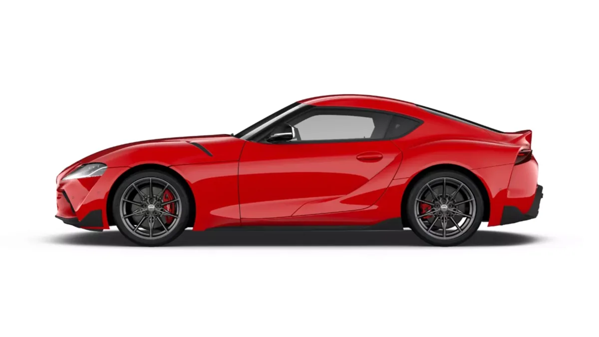 Toyota GR Supra 3.0T 250kW (340CV) Performance AT8 en renting en Barcelona — Lateral